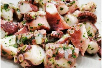 Insalata di polpo semplice e saporita.