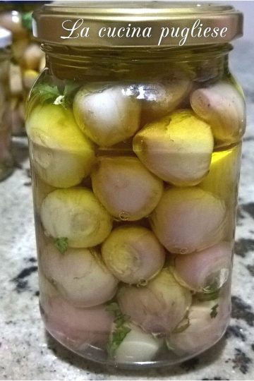 Lampascioni sott'olio - la cucina pugliese