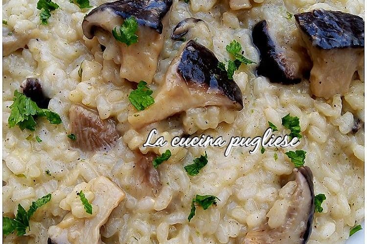 Risotto ai funghi cardoncelli - lacucinapugliese--