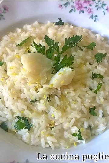 Risotto al limone e baccalà - la cucina pugliese