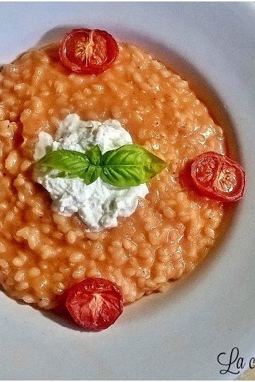 Risotto al pomodoro e burrata - la cucina pugliese