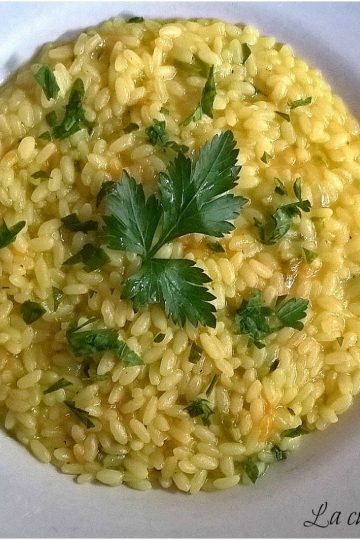 Risotto con fiori di zucca e zafferano - la cucina pugliese