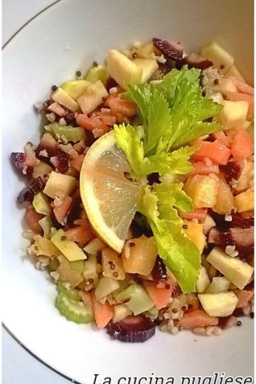 Insalata di Bulgur e Quinoa con ortaggi croccanti - la cucina pugliese