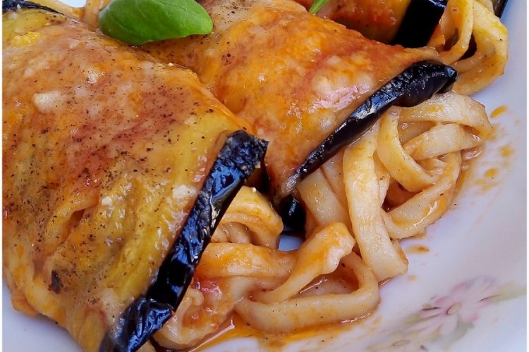 Involtini di melanzane con tagliolini - lacucinapugliese--