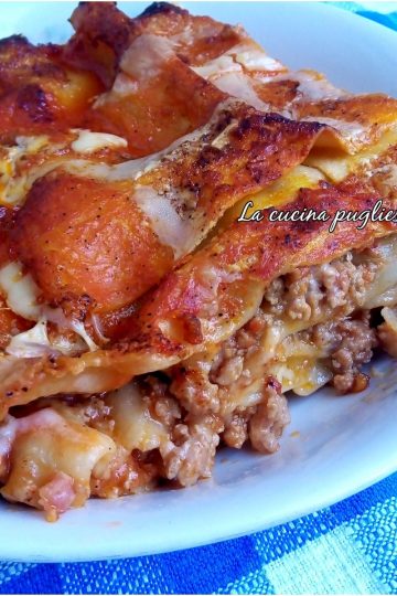 Lasagne con sugo di macinato - lacucinapugliese