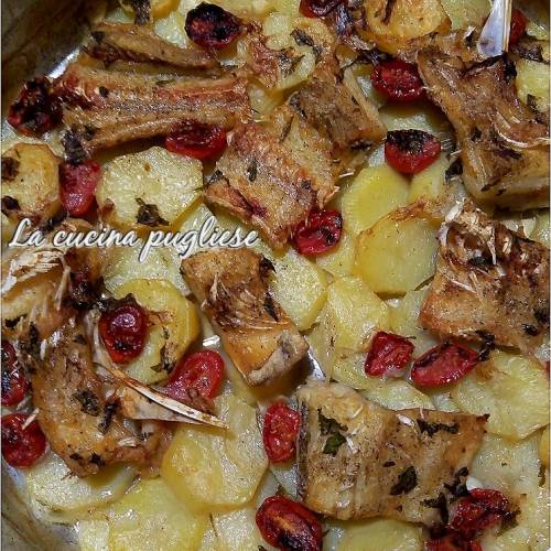 Baccalà al forno con patate alla salentina