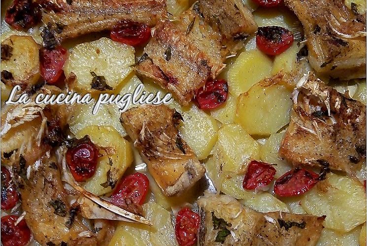 Baccalà al forno con patate alla salentina - cucinapugliese--