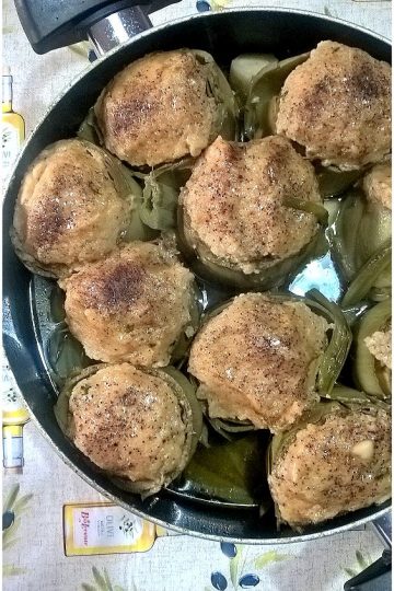 Carciofi ripieni (versione di papà)- la cucina pugliese