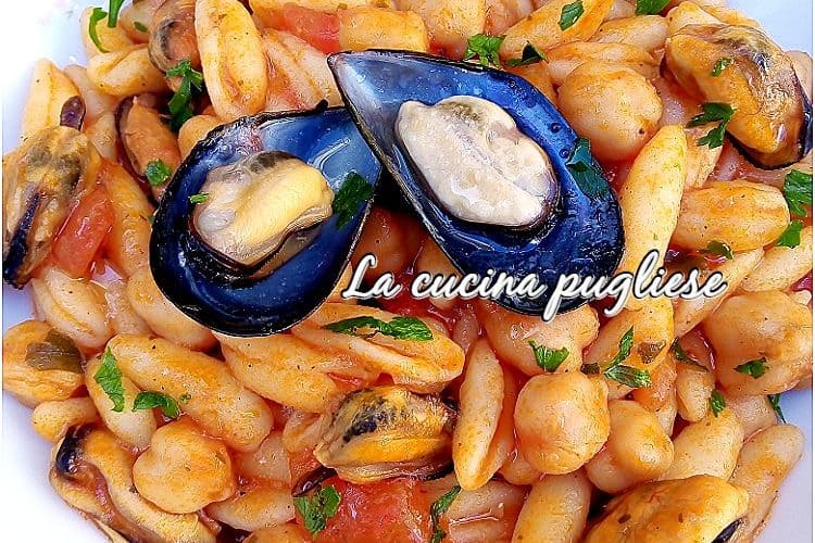 Cavatelli ceci e cozze - cucinapugliese--