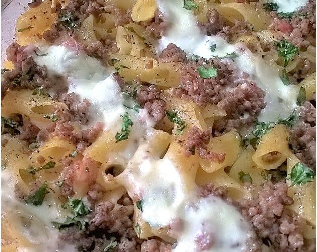 Pasta al forno carne macinata pancetta e besciamella - la cucina pugliese