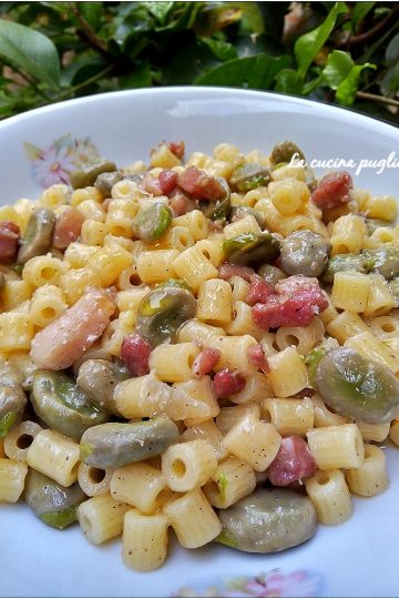 Paternostri fave e pancetta - cucina pugliese--