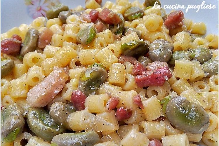 Paternostri fave e pancetta - cucina pugliese--