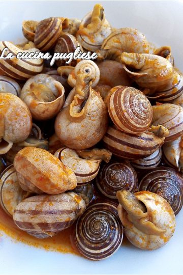 Lumache al pomodoro - cucina pugliese-