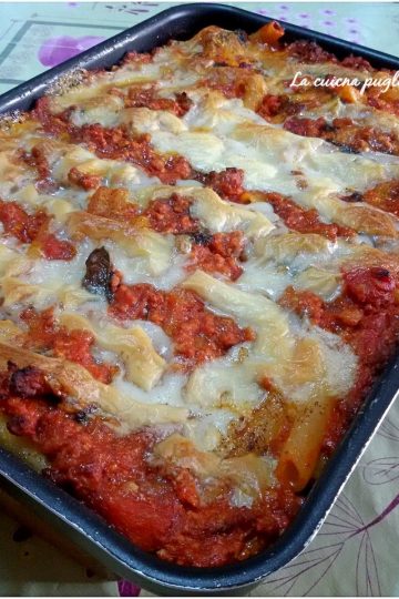 Ziti al forno alla pugliese - la cucina pugliese