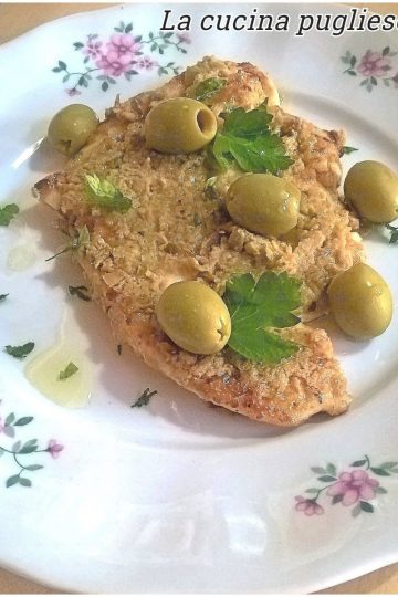 Pollo con patè olive verdi - la cucina pugliese
