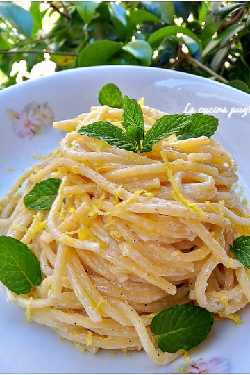 Spaghetti al limone - la cucina pugliese