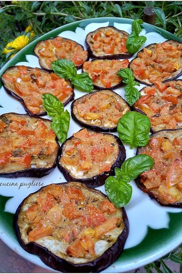 Melanzane gratinate con pomodorini - la cucina pugliese