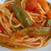 Spaghetti con friggitelli e pomodorini - lacucinapugliese