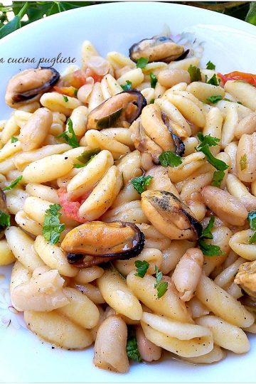 Cavatelli cozze e fagioli - la cucina pugliese