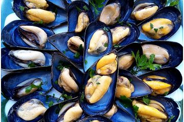 Cozze nere all'ampa cotte alla fiamma