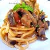 Troccoli con melanzane e champignon - la cucina pugliese