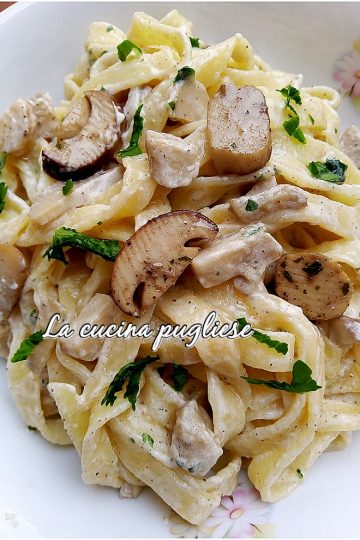 Tagliatelle ai funghi porcini - la cucina pugliese