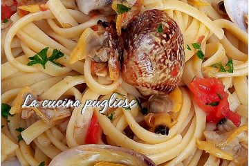 Linguine alle vongole e pomodorini - la cucina pugliese