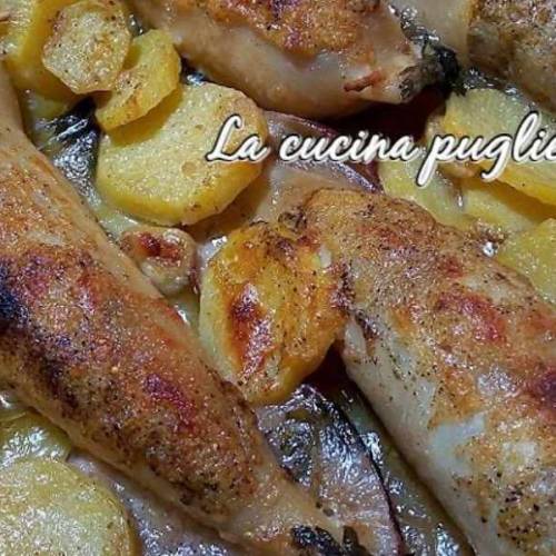 Calamari ripieni al forno con patate