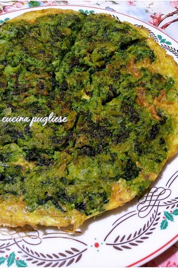 Frittata con cime di rapa - lacucinapugliese--