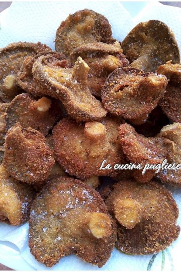 Funghi impanati e fritti - la cucina pugliese