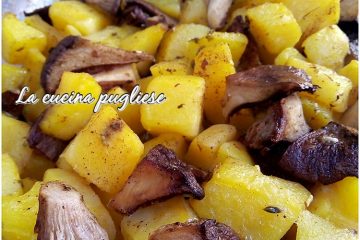 Funghi cardoncelli e patate al forno - la cucina pugliese
