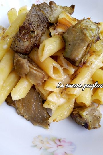 Pasta al forno con carciofi - la cucina pugliese