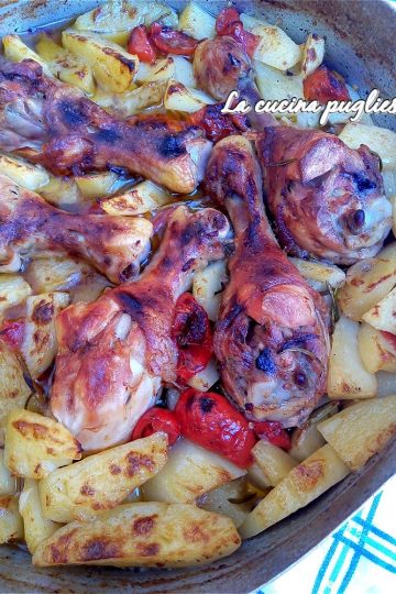 Pollo e patate al forno alla pugliese - la cucina pugliese
