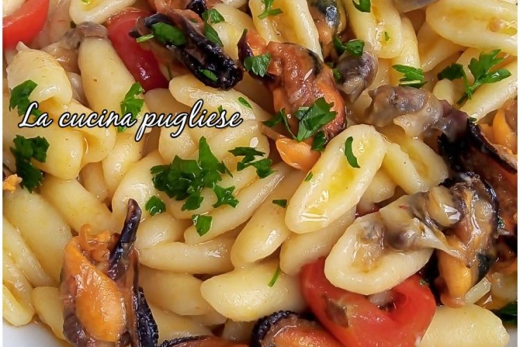 Cavatelli con cozze e murici di mare - la cucina pugliese